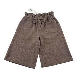 Janie & Jack Infant Toddler Pants Brown 12-18 Months 100% Cotton Bow Waist